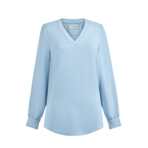Brook Taverner Como L/S Crepe Blouse 2418 - Sky Blue