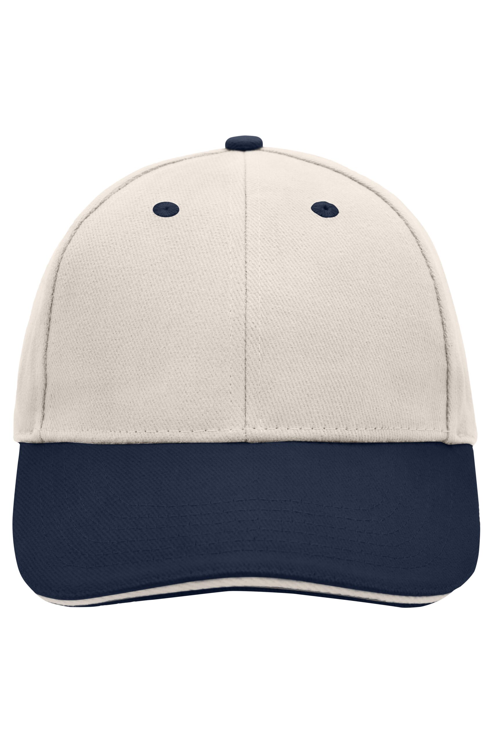 myrtle beach 6 Panel Sandwich Cap MB024 - beige/navy/beige