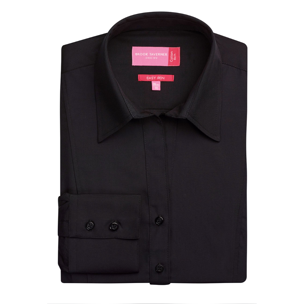 Brook Taverner Palena Ladies' L/S Blouse 2214 - Black