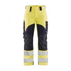 Blåkläder Multinorm Dames Werkbroek Inherent 71891512 - High Vis Geel/Marineblauw