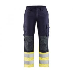 Blåkläder Multinorm Dames Werkbroek Inherent 71881512 - Marine/High Vis Geel