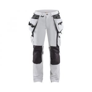 Blåkläder Dames schildersbroek 4-weg stretch 71791645 - Wit/Donkergrijs