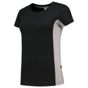 Tricorp T-Shirt Bicolor Dames 102003 - Black-Grey