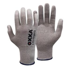 OXXAÂ® X-PU-Fingertip 14-102 ESD handschoen - grijs/wit