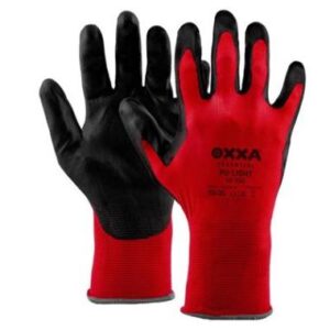 OXXAÂ® PU-Light 14-104 handschoen - zwart/rood