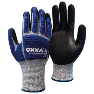 OXXAÂ® X-Cut-Thermo IP 51-805 handschoen - zwart/blauw/grijs