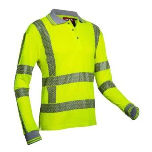 OXXAÂ® X-Viz-Comfort-Long 6220 poloshirt RWS - fluo geel