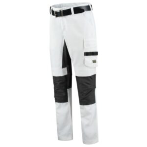 Tricorp Schildersbroek Twill Cordura Stretch 502016 - White-Darkgrey