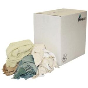 Bonte tricot poetslappen Ã  5 kg - wit