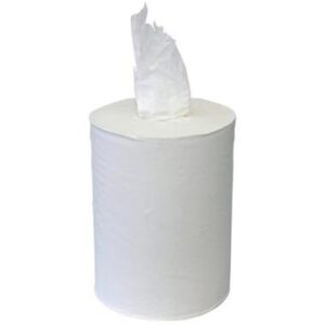1-laags Midirol poetsrol, 275 m x 20 cm, cellulose, kokerloos, wit - wit