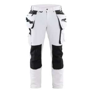 Blåkläder Schildersbroek met 4-weg stretch 10791645 - Wit/Donkergrijs
