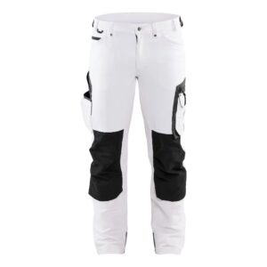 Blåkläder Schildersbroek met 4-weg stretch 10891645 - Wit/Donkergrijs