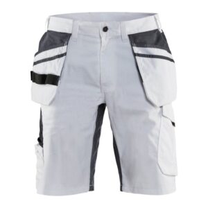Blåkläder Schildersshort met stretch 10991330 - Wit/Donkergrijs