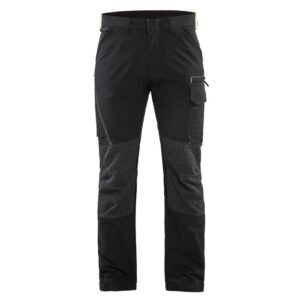Blåkläder Service werkbroek met 4-weg stretch 14221645 - Zwart/High Vis Geel