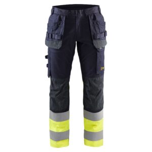 Blåkläder Multinorm werkbroek Inherent met stretch 14871512 - Marine/High Vis Geel