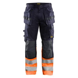 Blåkläder Multinorm inherent werkbroek 14891513 - Marineblauw/Oranje