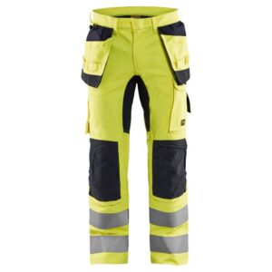 Blåkläder Multinorm werkbroek Inherent met stretch 15871512 - High Vis Geel/Marineblauw
