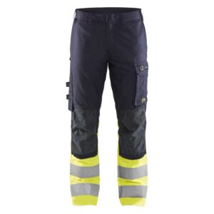 Blåkläder Multinorm werkbroek Inherent met stretch 17871512 - Marine/High Vis Geel
