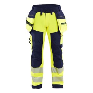 Blåkläder Softshell Werkbroek High Vis 18202513 - High Vis Geel/Marineblauw