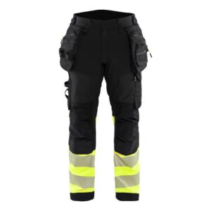 Blåkläder Softshell Werkbroek High Vis 18212513 - Zwart/High Vis Geel