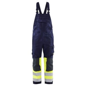 Blåkläder Multinorm bretelbroek Klasse 1 26071514 - Marine/High Vis Geel