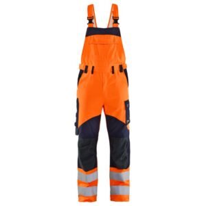 Blåkläder Multinorm inherent bretelbroek 28891513 - High Vis Oranje/Marineblauw