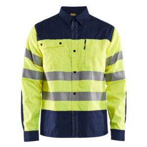 Blåkläder High Vis overhemd 32551817 - High Vis Geel/Marineblauw