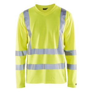 Blåkläder UV-T-shirt High Vis lange mouw UPF 40+ UV 33811070 - High Vis Geel