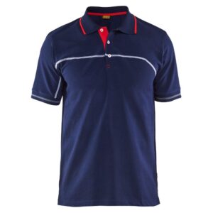 Blåkläder Poloshirt 33891050 - Marineblauw/Rood