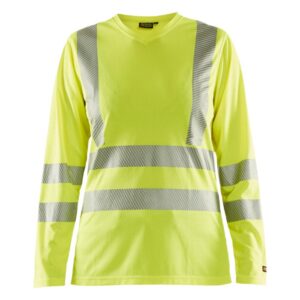 Blåkläder Dames T-shirt lange mouw High Vis 34851013 - High Vis Geel