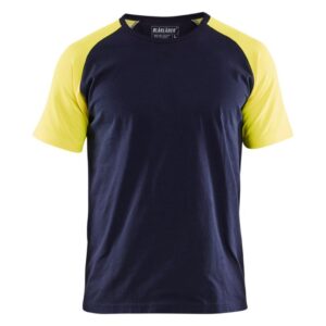 Blåkläder T-shirt 35151030 - Marine/High Vis Geel