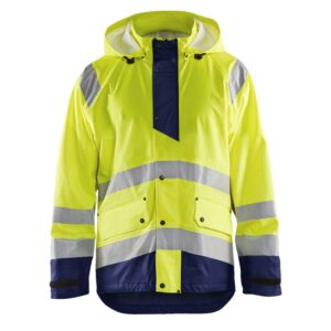 Blåkläder Regenjas High Vis LEVEL 1 43232000 - High Vis Geel/Marineblauw