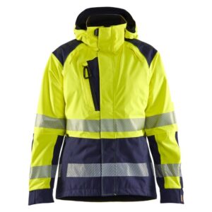 Blåkläder Dames Shelljack High Vis 44361987 - High Vis Geel/Marineblauw