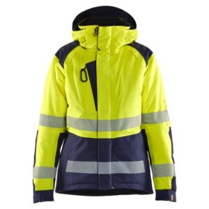 Blåkläder Dames Winterjas High Vis 44561987 - High Vis Geel/Marineblauw