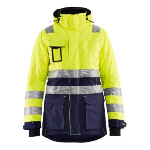Blåkläder Dames winterparka High Vis 44721987 - High Vis Geel/Marineblauw