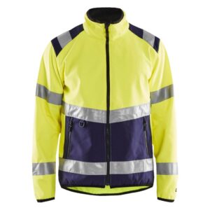 Blåkläder Softshell jack High Vis 48772516 - High Vis Geel/Marineblauw