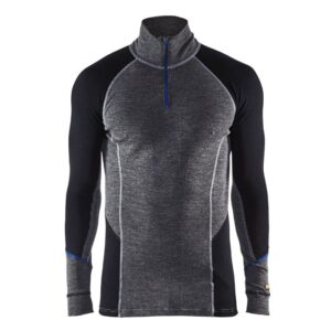 Blåkläder Onderhemd Merino met rits WARM 48991732 - Medium Grijs/Zwart