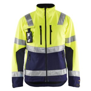 Blåkläder Softshell jack High Vis 49002517 - High Vis Geel/Marineblauw