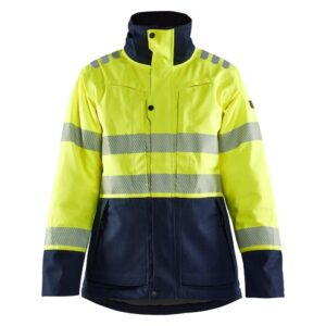 Blåkläder Multinorm dames winterjas 49171534 - High Vis Geel/Marineblauw