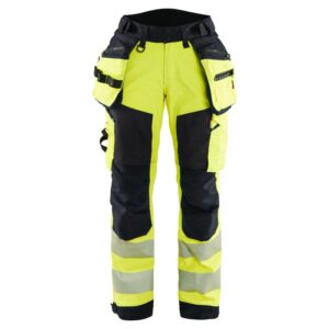 Blåkläder Dames Softshell Werkbroek High Vis 71182513 - High Vis Geel/Zwart