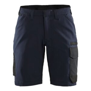 Blåkläder Dames service short 4-weg stretch 71231645 - Donker marineblauw/Zwart