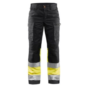 Blåkläder Dames werkbroek High Vis met stretch 71611811 - Marine/High Vis Geel