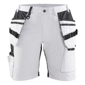Blåkläder Dames Schildersshort met stretch X1900 71711000 - Wit/zwart