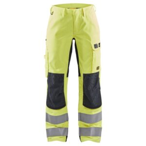 Blåkläder Multinorm dames werkbroek Inherent met stretch 71911512 - High Vis Geel/Marineblauw