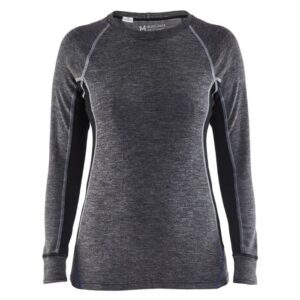Blåkläder Dames onderhemd, 100% Merino WARM 72001732 - Medium Grijs/Zwart