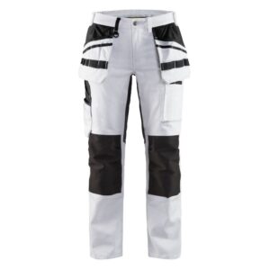 Blåkläder Dames Schildersbroek met stretch 79101000 - Wit/zwart
