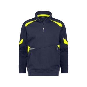 DASSY® Aratu Sweater 300521 - NACHTBLAUW/FLUOGEEL