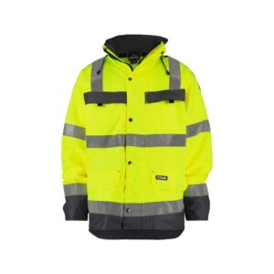 DASSY® Atlantis Hoge zichtbaarheidsparka 300346 - FLUOGEEL/CEMENTGRIJS