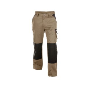 DASSY® Boston Tweekleurige werkbroek met kniezakken 200426 - BEIGE/ZWART