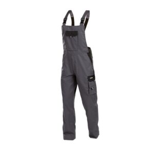 DASSY® Calais Tweekleurige bretelbroek 400138 - CEMENTGRIJS/ZWART